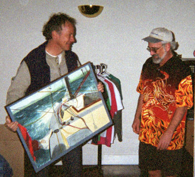 Zane presenting Tom Wylie with
